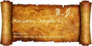 Marjanov Jermák névjegykártya